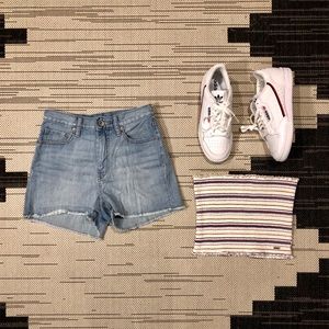 UNIQLO | HIGH WAIST DENIM SHORTS